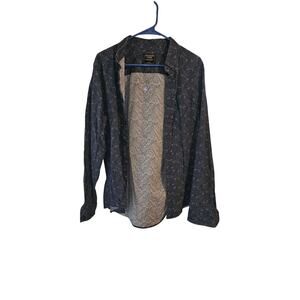 Abercrombie Blue Paisley Shirt Men's Large L